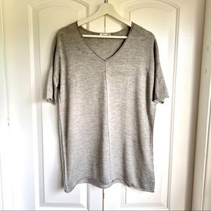 Minnie Rose Silk Cashmere Sweater Tee, Xs